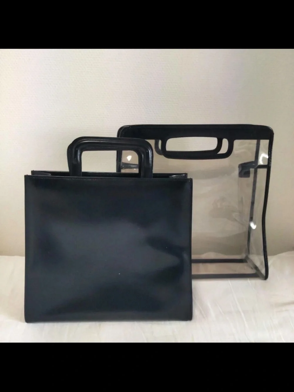 Gucci Clear PVC Tote with Black Trim and Inner Pouch